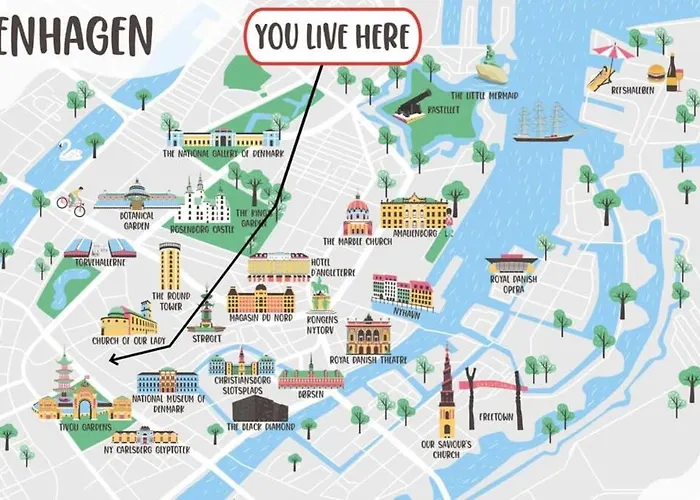 Lägenhet Light-filled 5br Near Tivoli & Stroget For 12 Köpenhamn